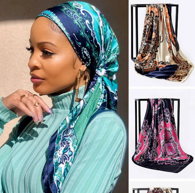 Lenço Floral Cashew Poliéster