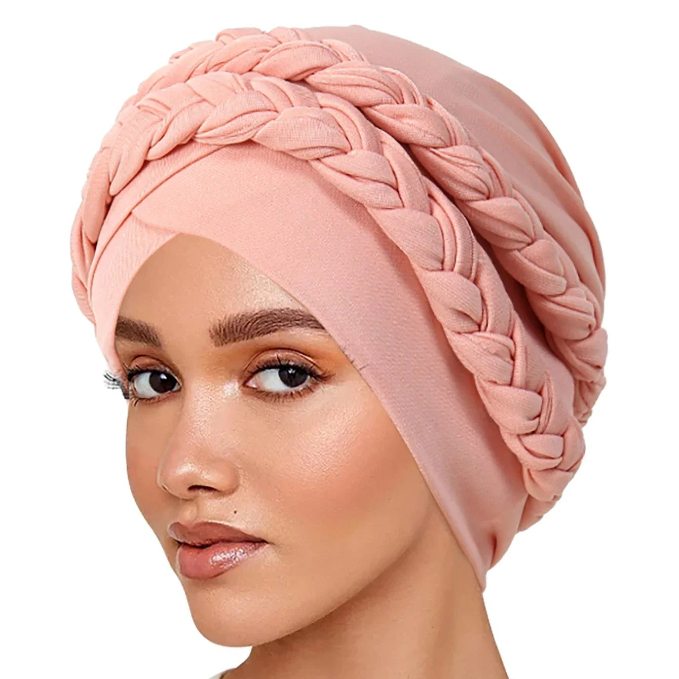 Turbante Trançado de Poliéster - 13 Modelos