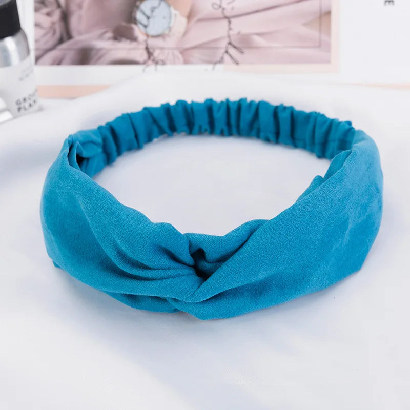 2024 New Design Fashion Women Summer Style Headbands Bohemian Girl Cross Turban Bandage Bandanas Hairbands Hair Accessories