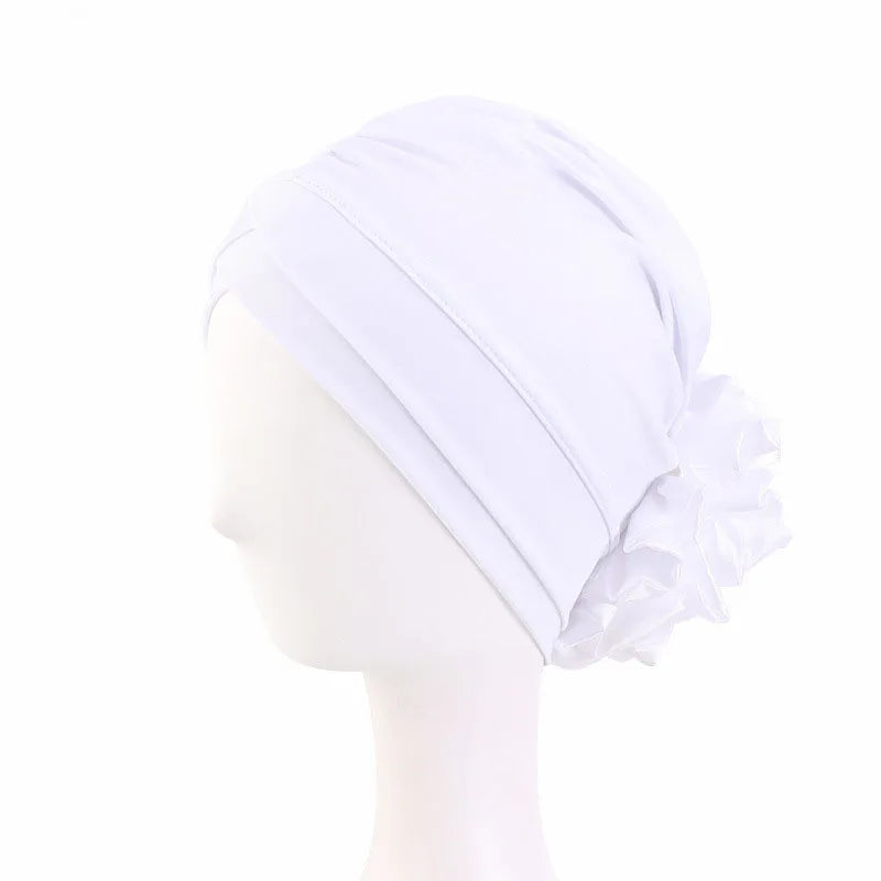 New Women Elastic Turban Inner Hat Islamic Flower Cross Beanie Head Wrap Hijab Caps Chemo Bandana Bonnet Muslim Scarf Headcover