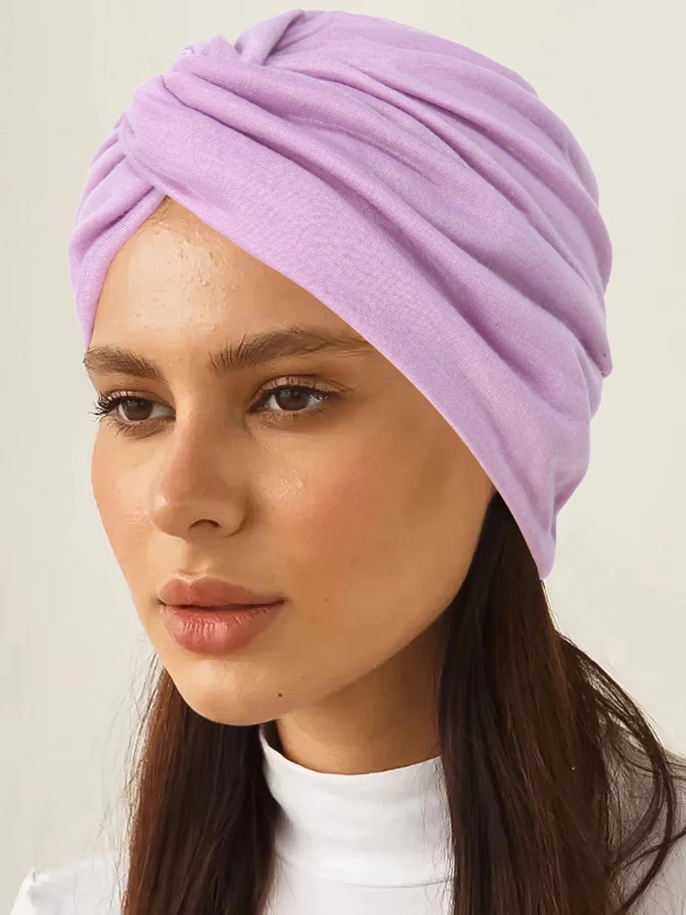 Soft Elastic Women Muslim Hijab Caps Wrap Head Solid Color Indian Turban Bonnet Fashion Headdress Islamic Clothing Accessories
