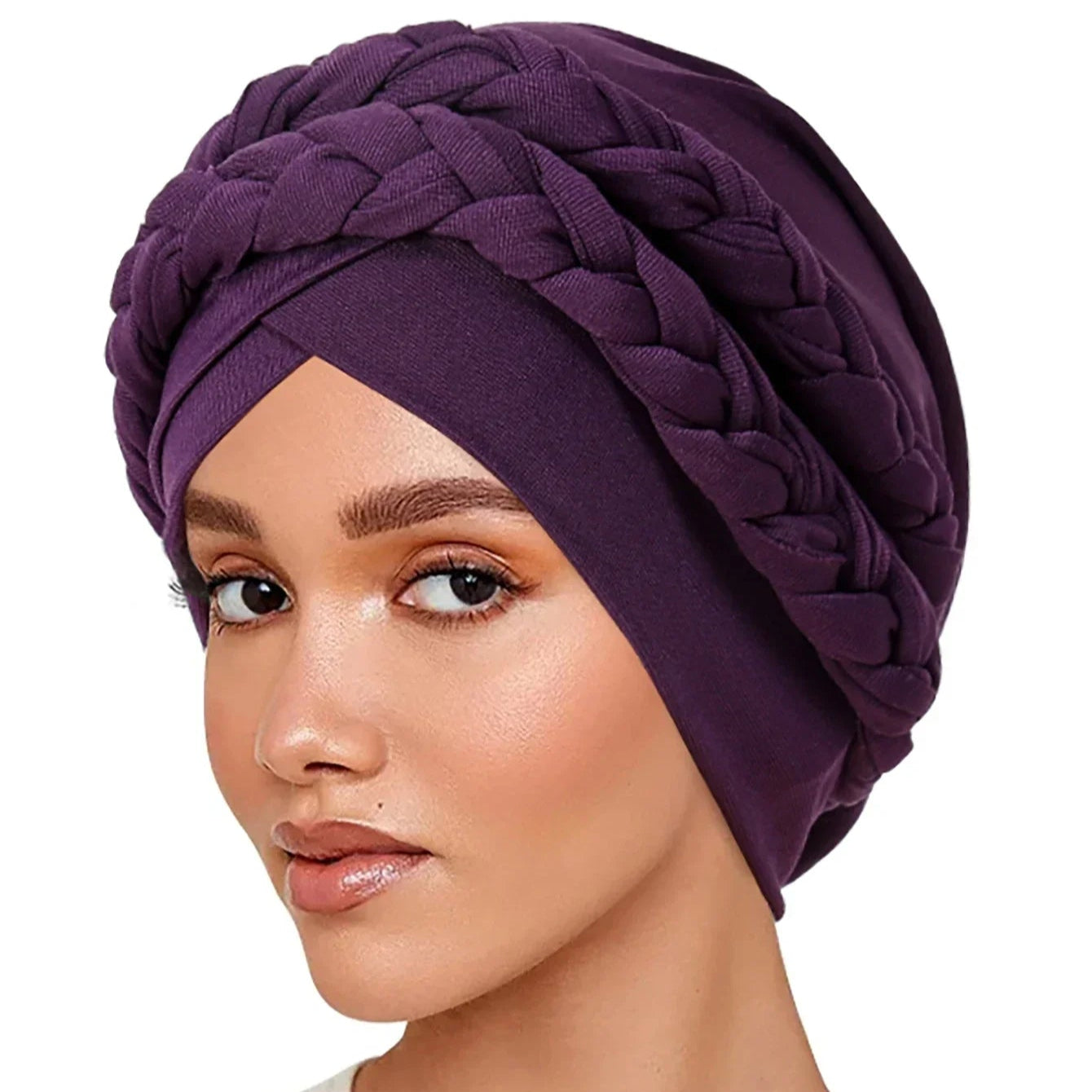 Turbante Trançado de Poliéster - 13 Modelos