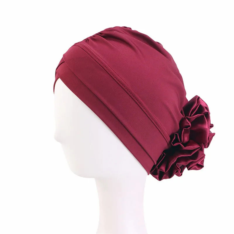 New Women Elastic Turban Inner Hat Islamic Flower Cross Beanie Head Wrap Hijab Caps Chemo Bandana Bonnet Muslim Scarf Headcover
