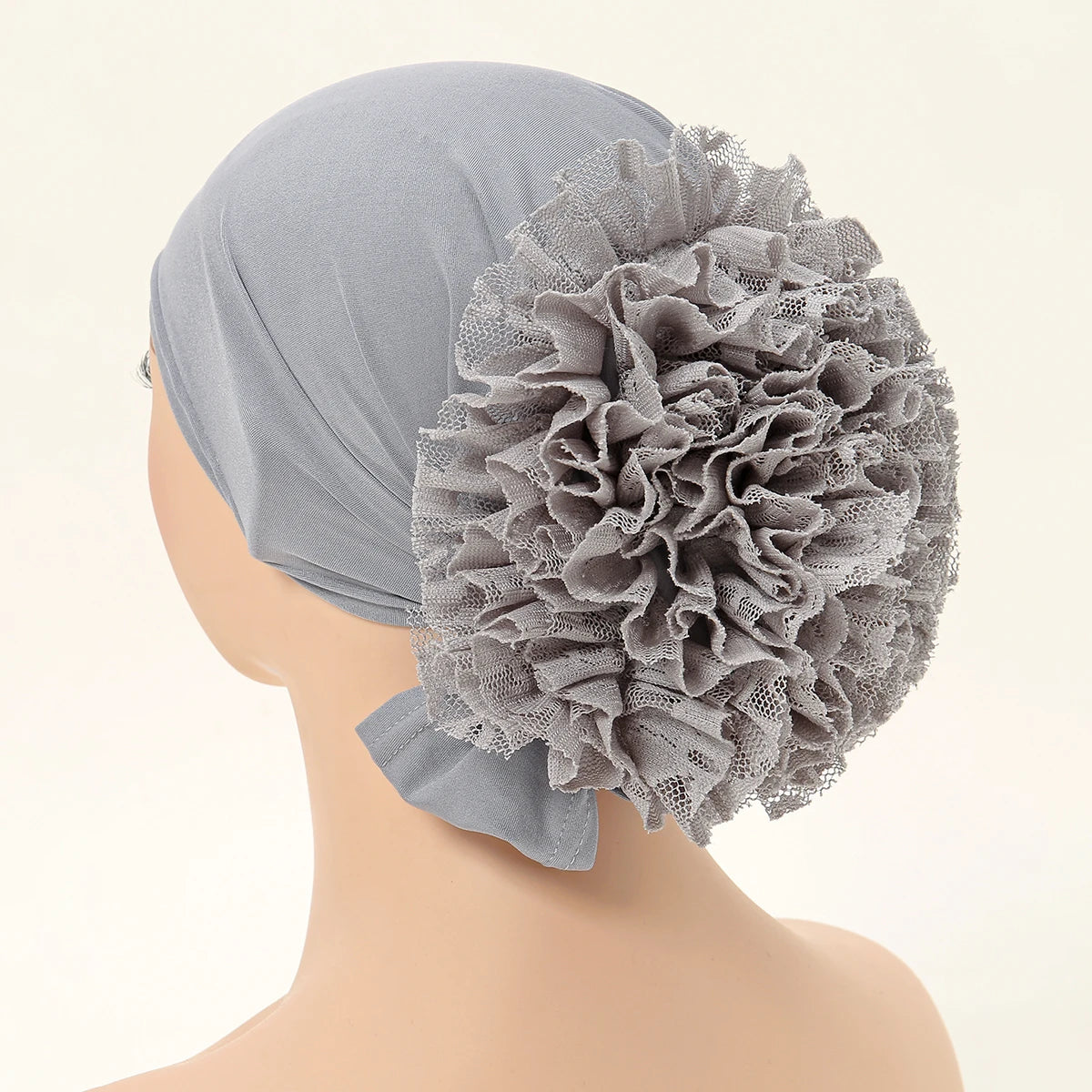 Turbante de Renda e Chiffon