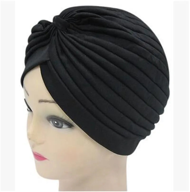Turbante de Poliéster com Nó - 14 Modelos