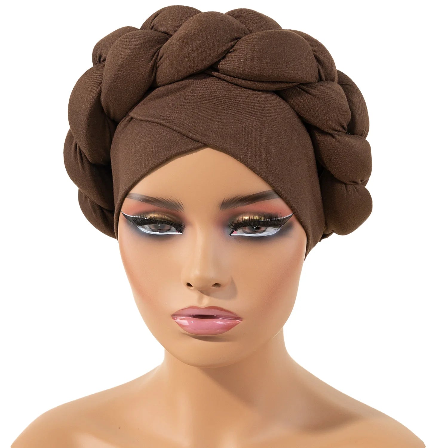 Exaggerated Big Braid Head Band Europe Bohemian Style Flax Turban Cap For Women Nigeria Wedding Party Headpiece Female Headbands