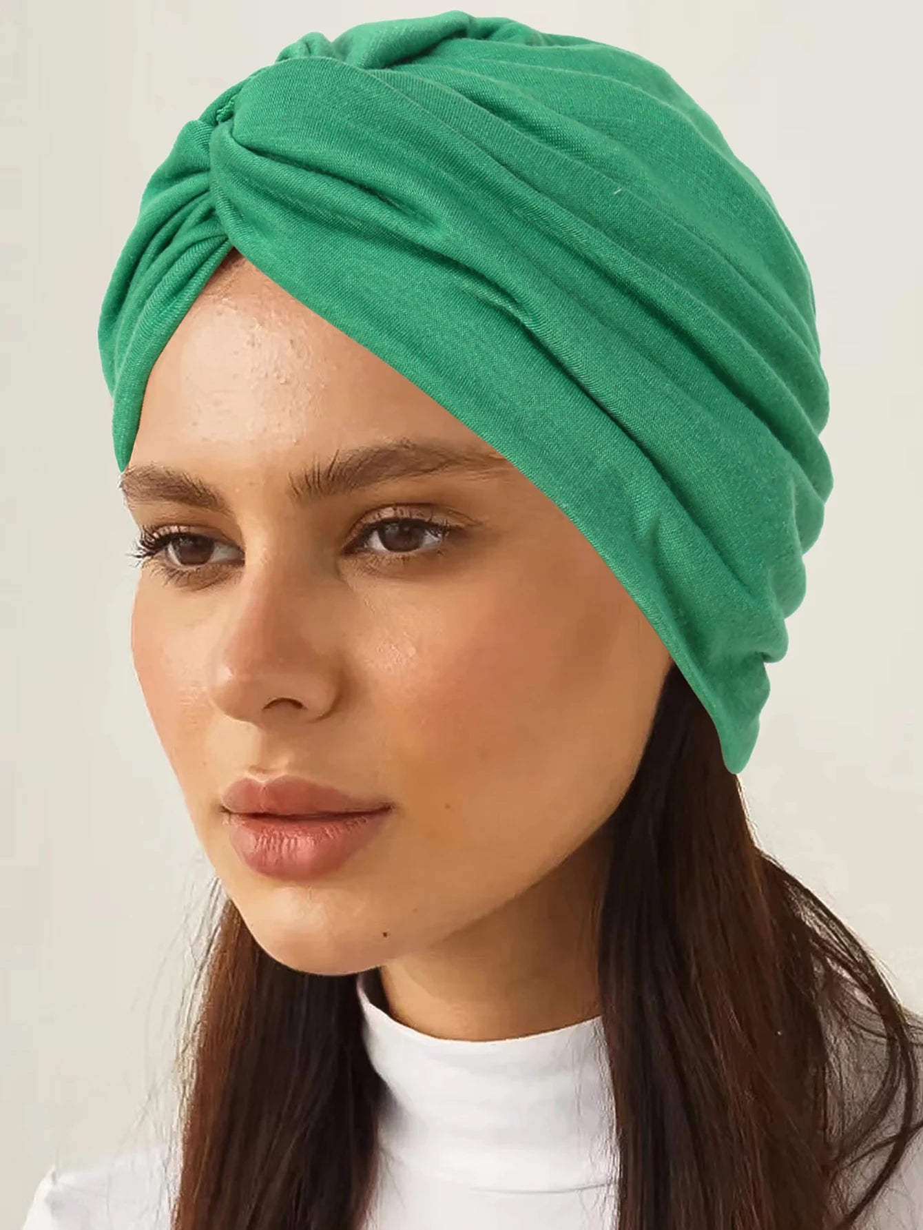 Soft Elastic Women Muslim Hijab Caps Wrap Head Solid Color Indian Turban Bonnet Fashion Headdress Islamic Clothing Accessories