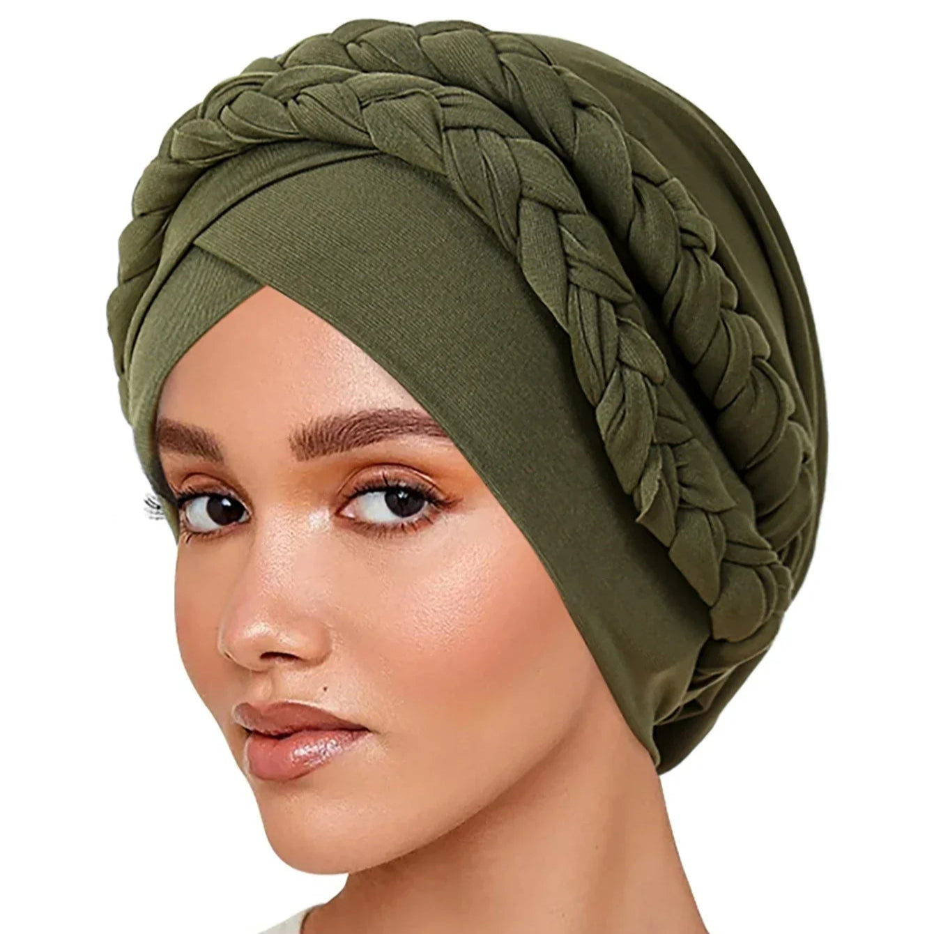 Turbante Trançado de Poliéster - 13 Modelos