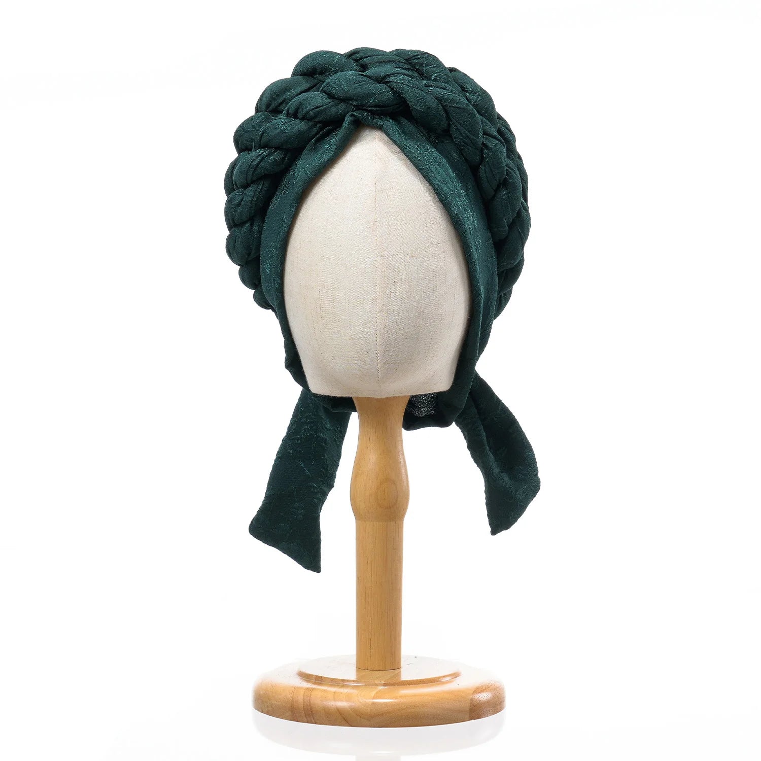 Double Braid Turban Cap Women Cancer Chemo Caps Beanie Head Wrap African Braid Halo Bonnet Hair Loss Cover Mujer