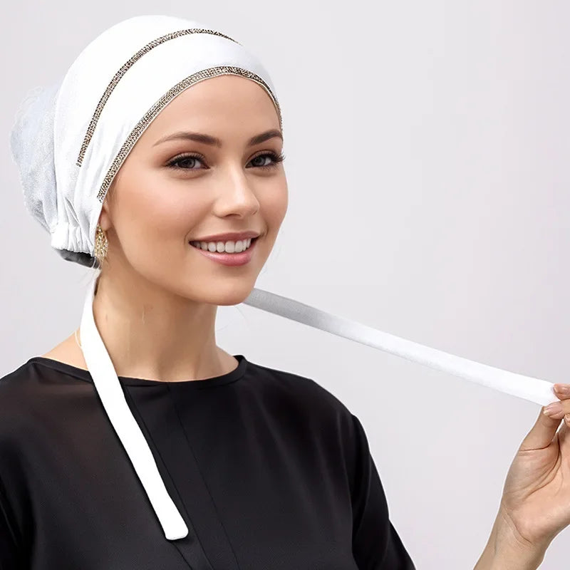 Underscarf Women Muslim Inner Hijab Full Cover Headscarf Ninja Bonnet Bone Hat Stretch Headwear Wrap Scarf Chemo Cap Turban Hats