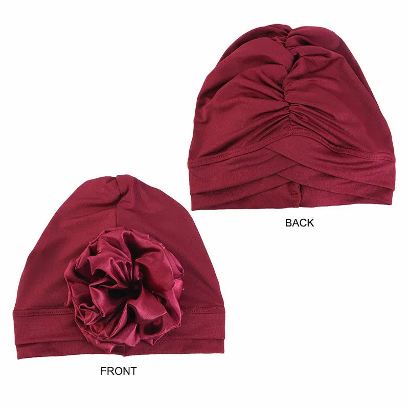 New Women Elastic Turban Inner Hat Islamic Flower Cross Beanie Head Wrap Hijab Caps Chemo Bandana Bonnet Muslim Scarf Headcover