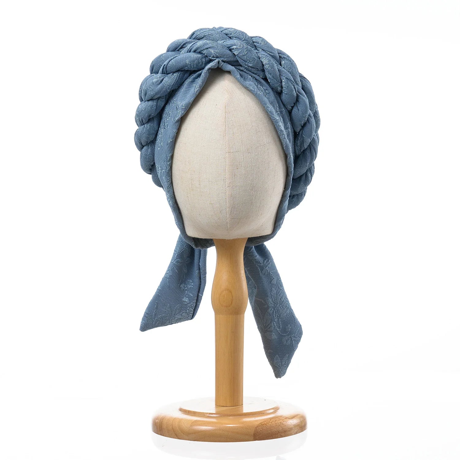 Double Braid Turban Cap Women Cancer Chemo Caps Beanie Head Wrap African Braid Halo Bonnet Hair Loss Cover Mujer