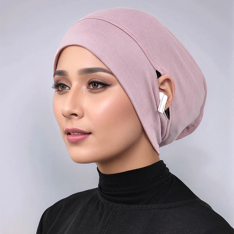 Underscarf Women Muslim Inner Hijab Full Cover Headscarf Ninja Bonnet Bone Hat Stretch Headwear Wrap Scarf Chemo Cap Turban Hats