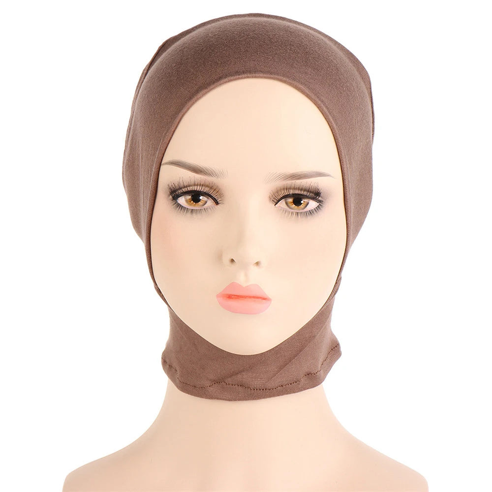 Underscarf Women Muslim Inner Hijab Full Cover Headscarf Ninja Bonnet Bone Hat Stretch Headwear Wrap Scarf Chemo Cap Turban Hats