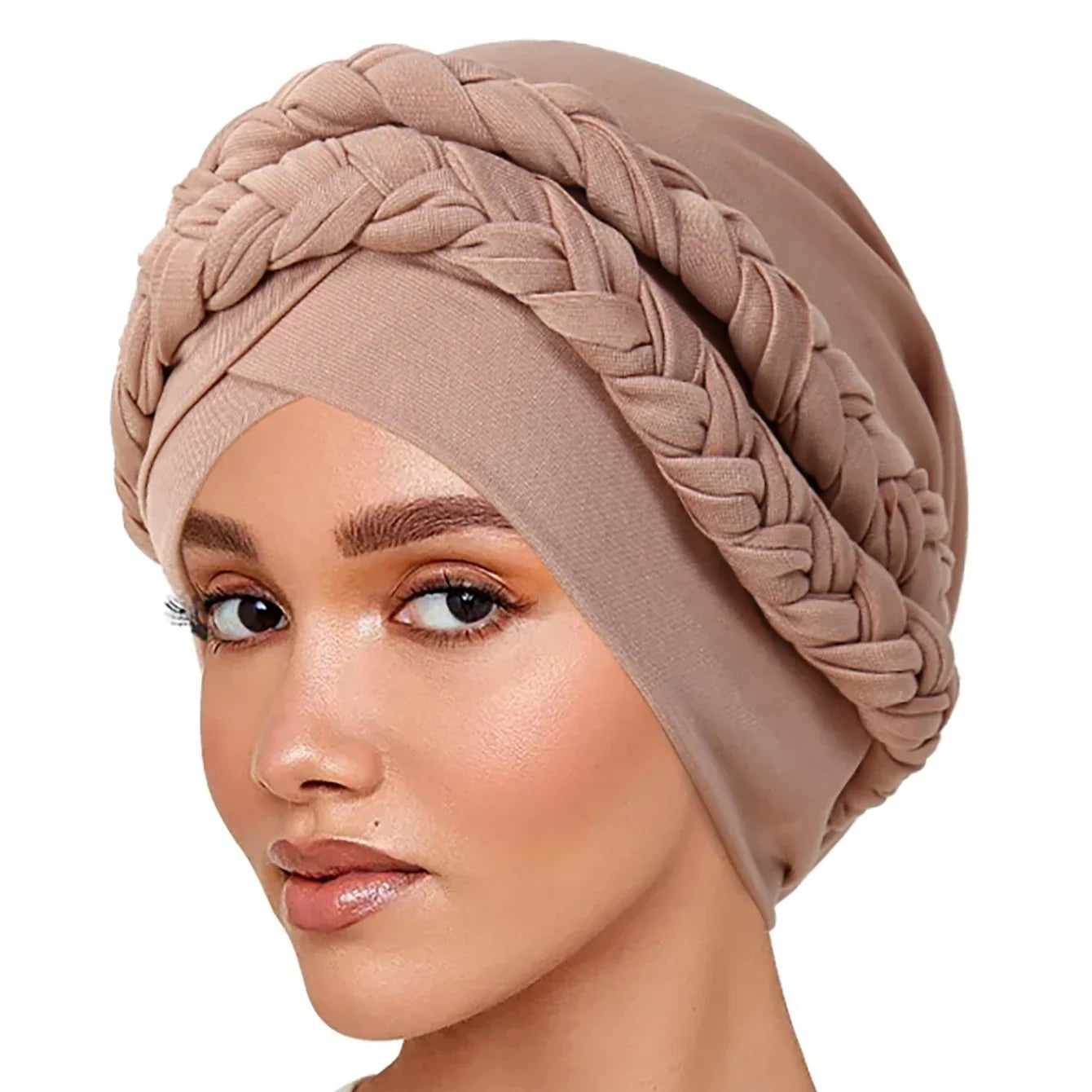 Turbante Trançado de Poliéster - 13 Modelos