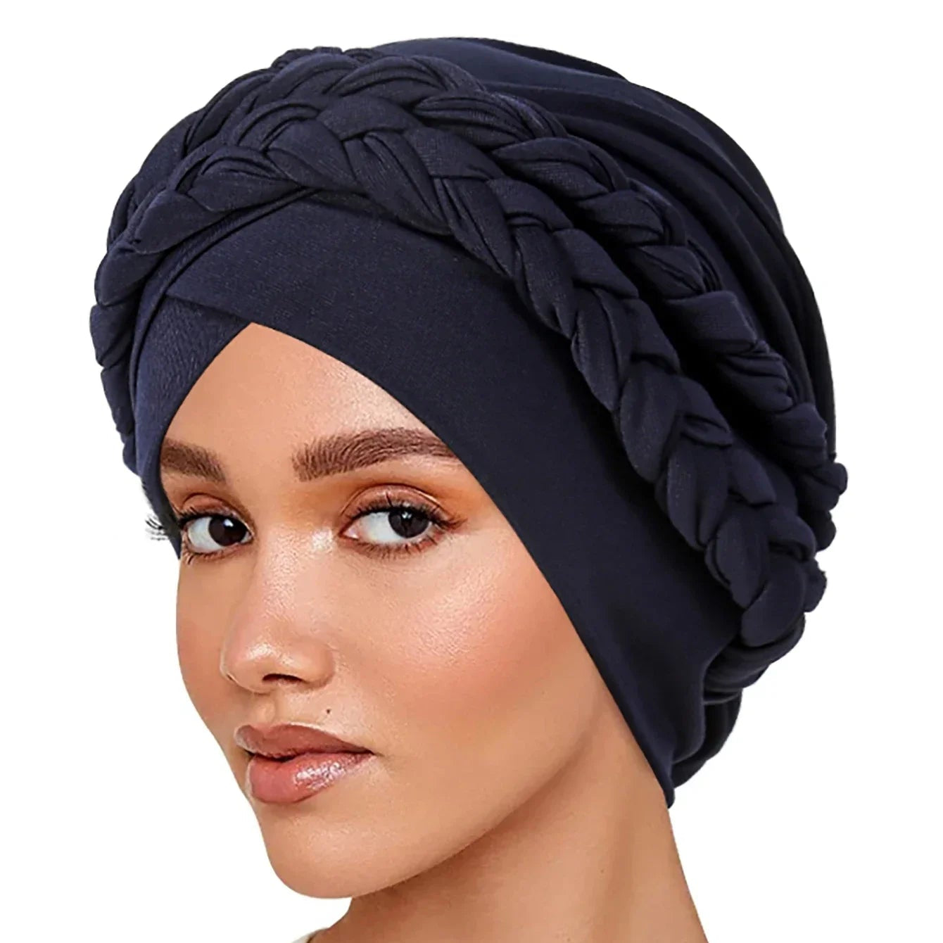 Turbante Trançado de Poliéster - 13 Modelos