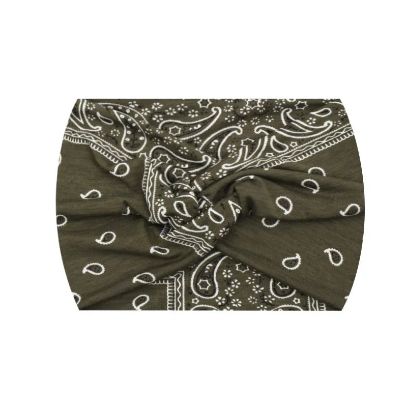 Widening 18CM stretch printed sports sweatband headband headscarf hairband hair tie hair accessories