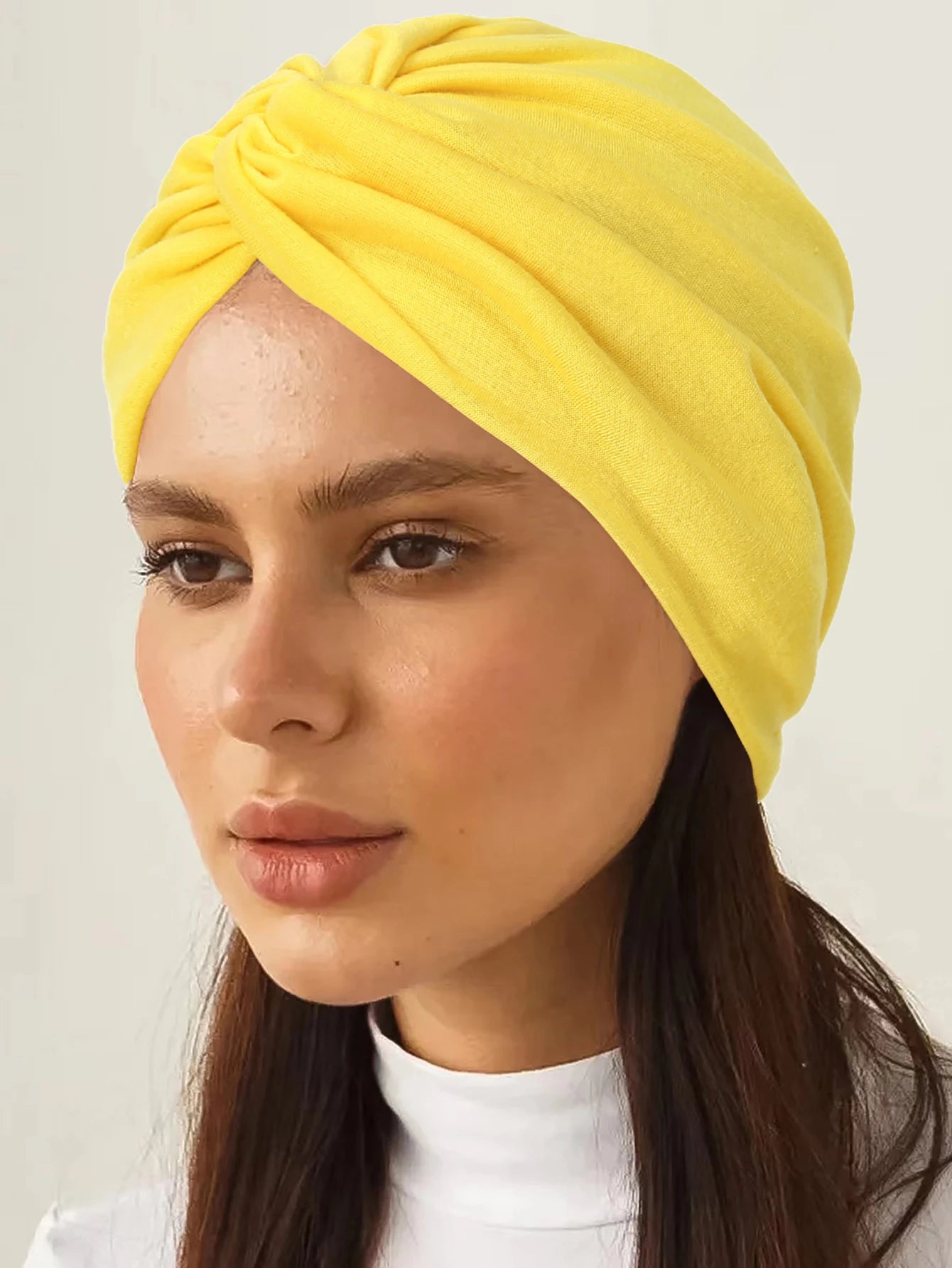 Soft Elastic Women Muslim Hijab Caps Wrap Head Solid Color Indian Turban Bonnet Fashion Headdress Islamic Clothing Accessories