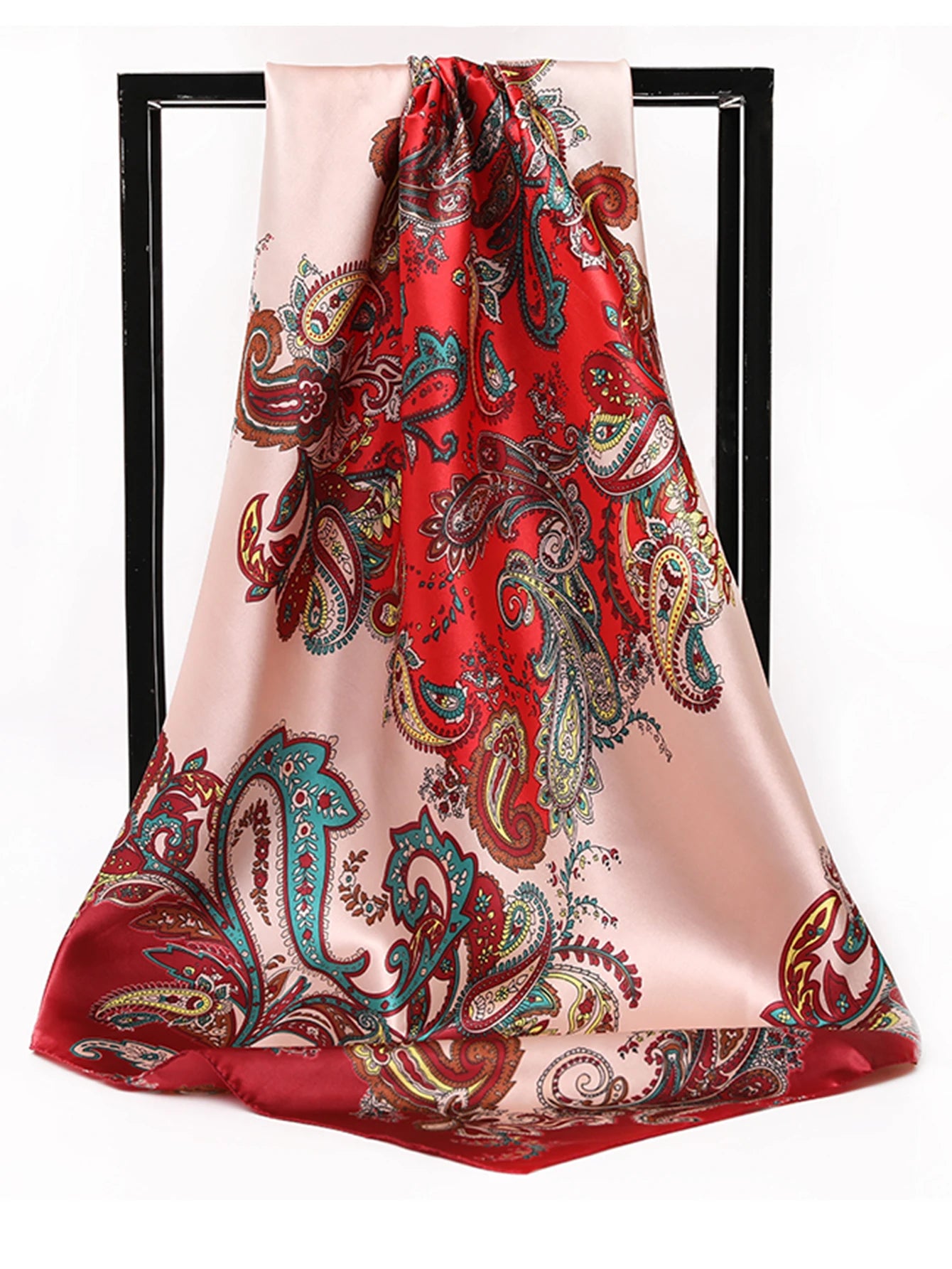 Lenço Floral Cashew Poliéster