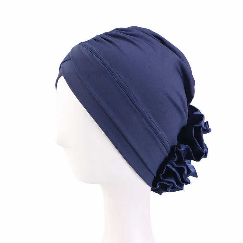 New Women Elastic Turban Inner Hat Islamic Flower Cross Beanie Head Wrap Hijab Caps Chemo Bandana Bonnet Muslim Scarf Headcover