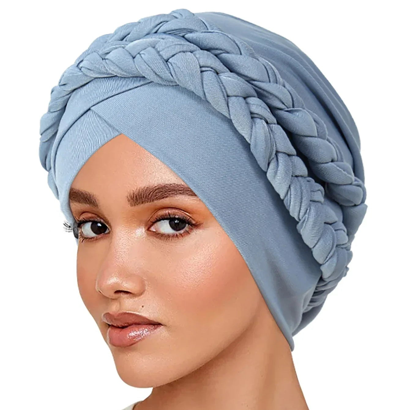 Turbante Trançado de Poliéster - 13 Modelos