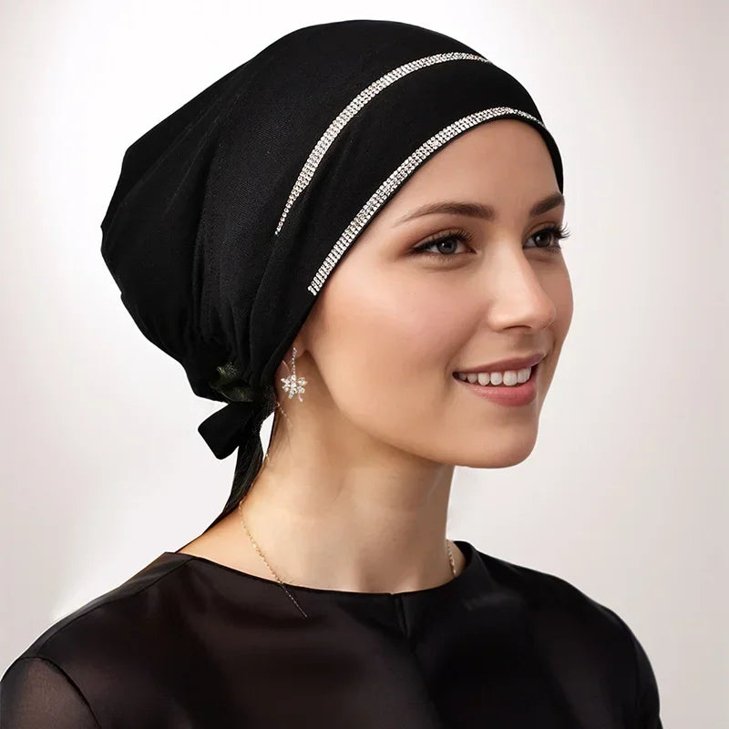 Underscarf Women Muslim Inner Hijab Full Cover Headscarf Ninja Bonnet Bone Hat Stretch Headwear Wrap Scarf Chemo Cap Turban Hats