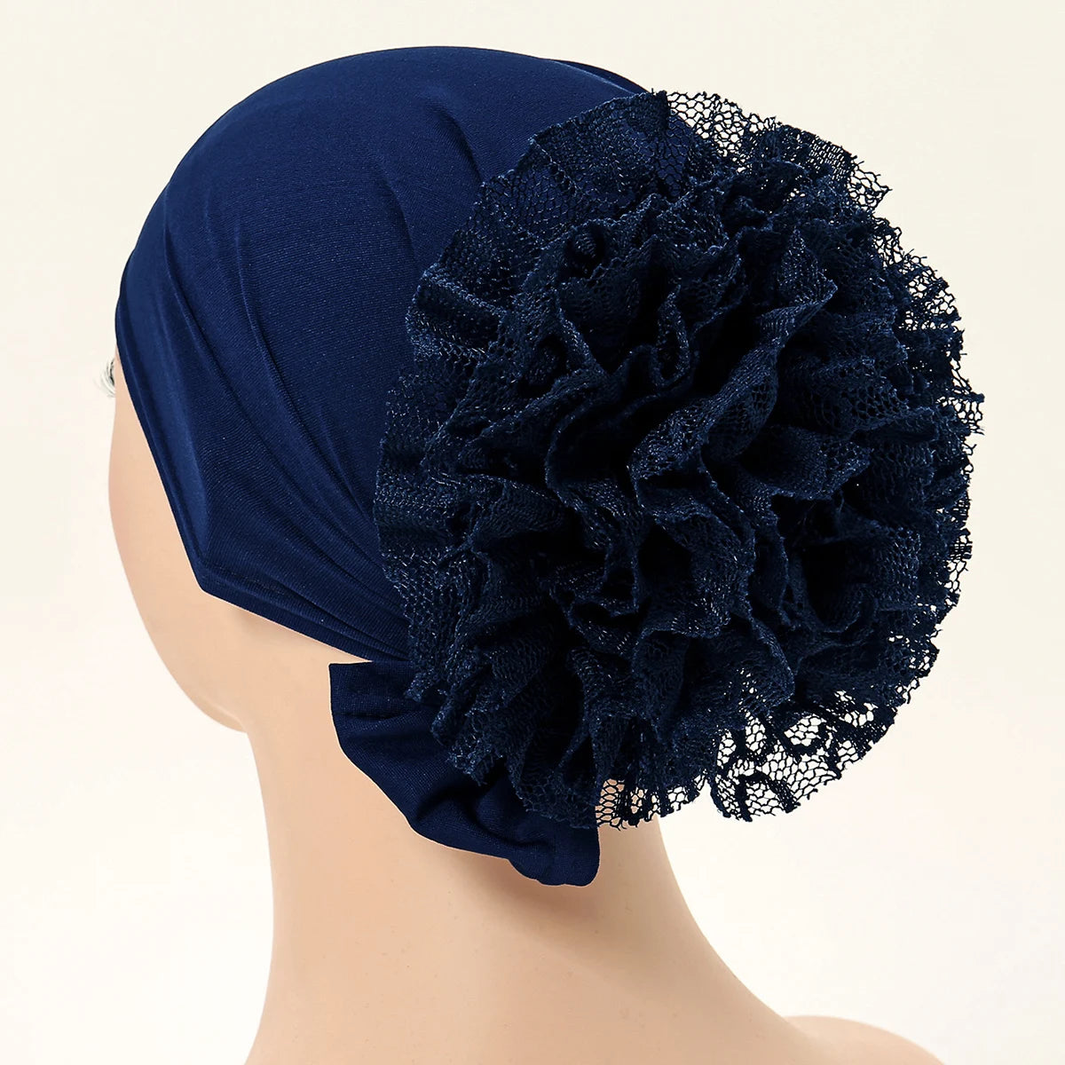 Turbante de Renda e Chiffon