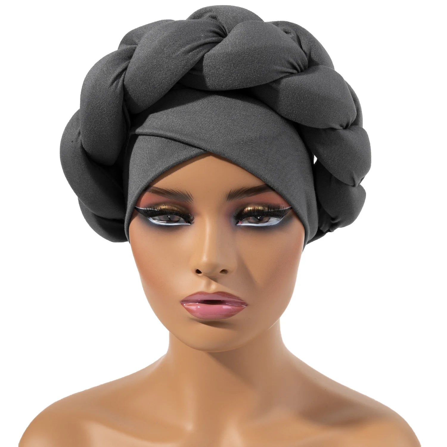 Exaggerated Big Braid Head Band Europe Bohemian Style Flax Turban Cap For Women Nigeria Wedding Party Headpiece Female Headbands