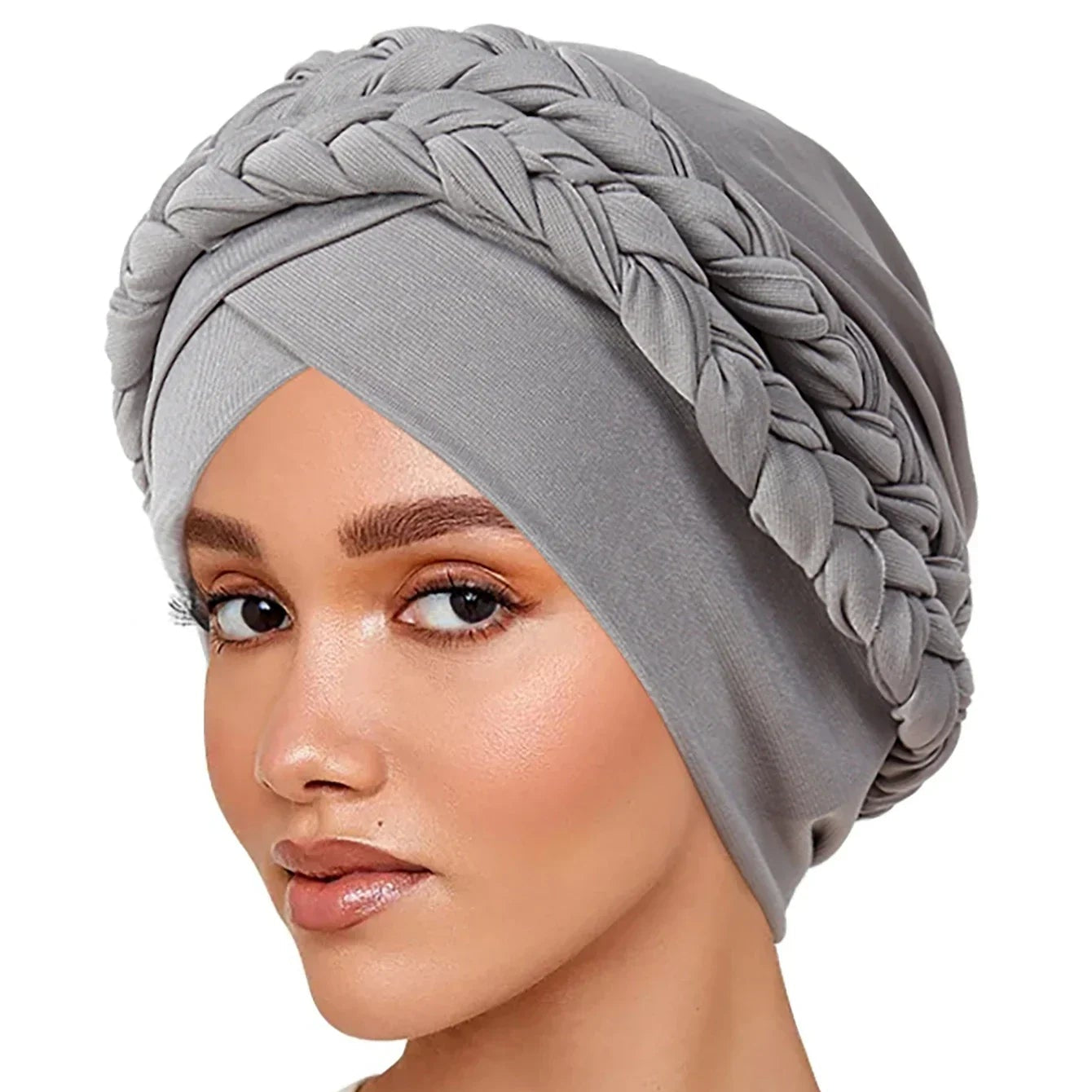 Turbante Trançado de Poliéster - 13 Modelos