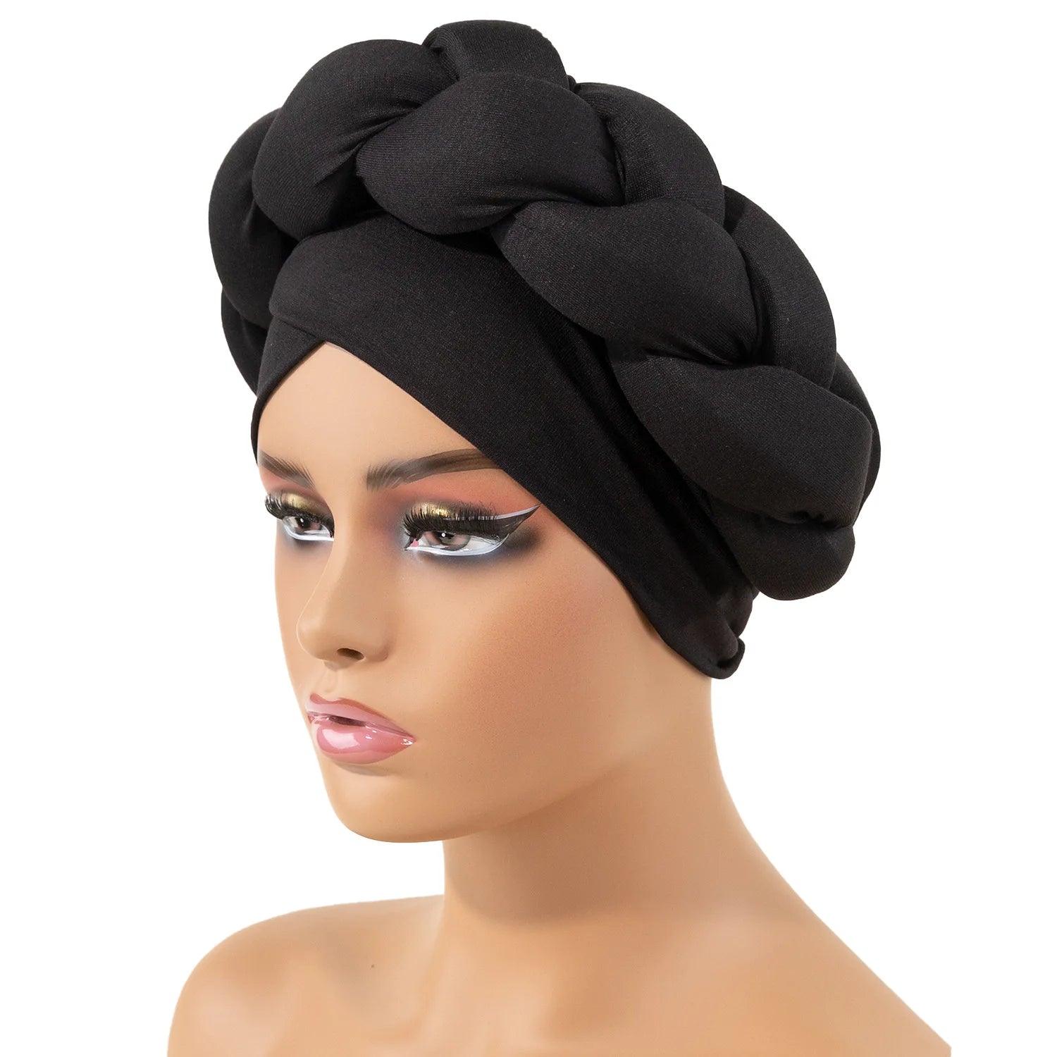 Exaggerated Big Braid Head Band Europe Bohemian Style Flax Turban Cap For Women Nigeria Wedding Party Headpiece Female Headbands