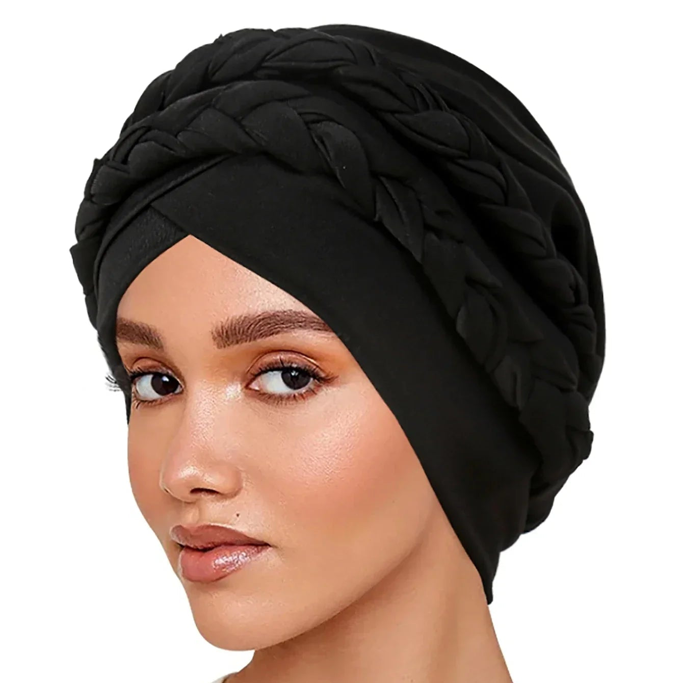Turbante Trançado de Poliéster - 13 Modelos