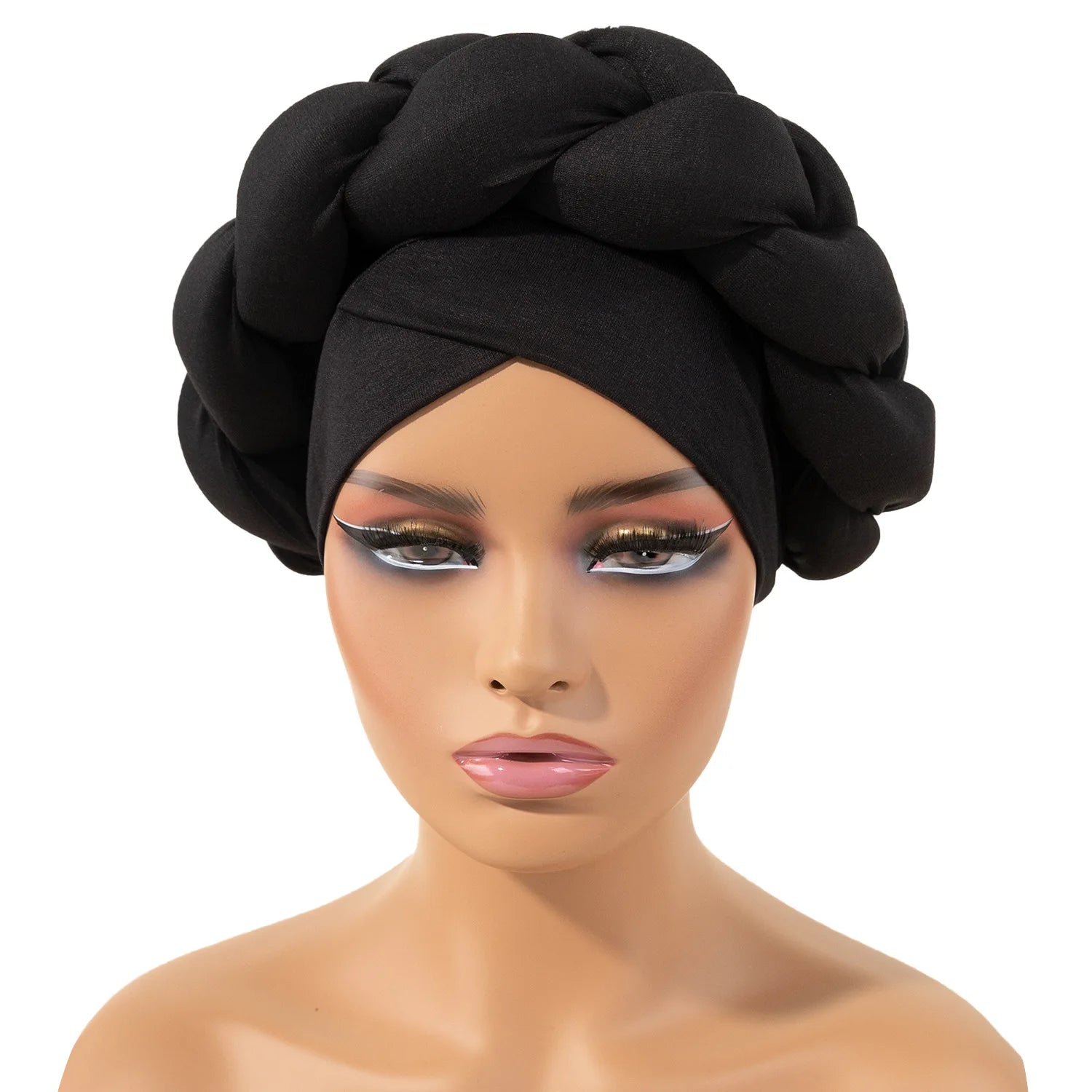 Exaggerated Big Braid Head Band Europe Bohemian Style Flax Turban Cap For Women Nigeria Wedding Party Headpiece Female Headbands