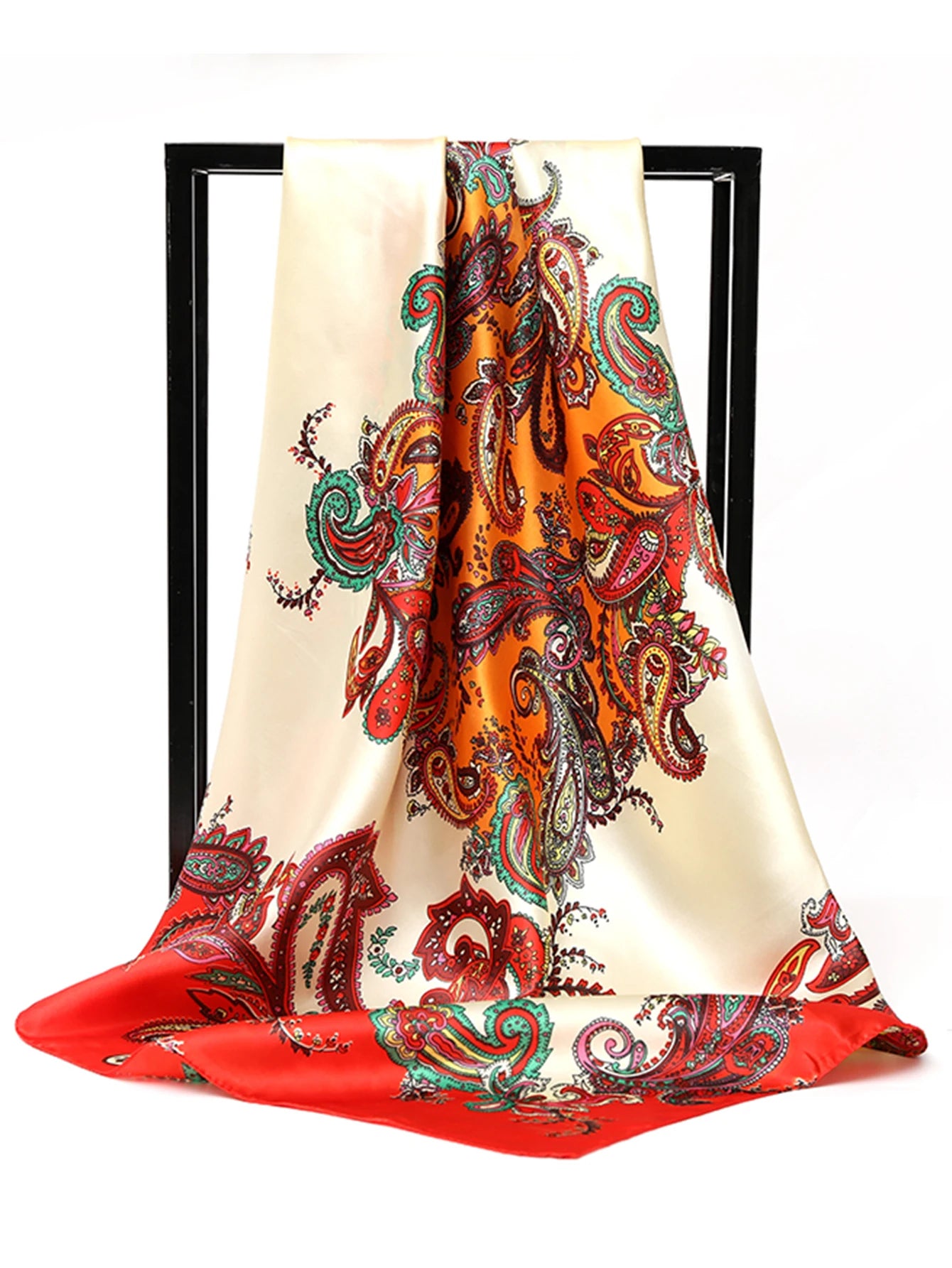 Lenço Floral Cashew Poliéster