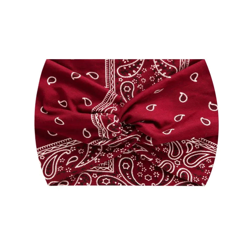 Widening 18CM stretch printed sports sweatband headband headscarf hairband hair tie hair accessories