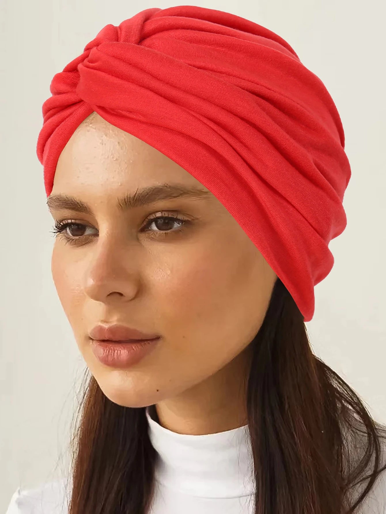 Soft Elastic Women Muslim Hijab Caps Wrap Head Solid Color Indian Turban Bonnet Fashion Headdress Islamic Clothing Accessories