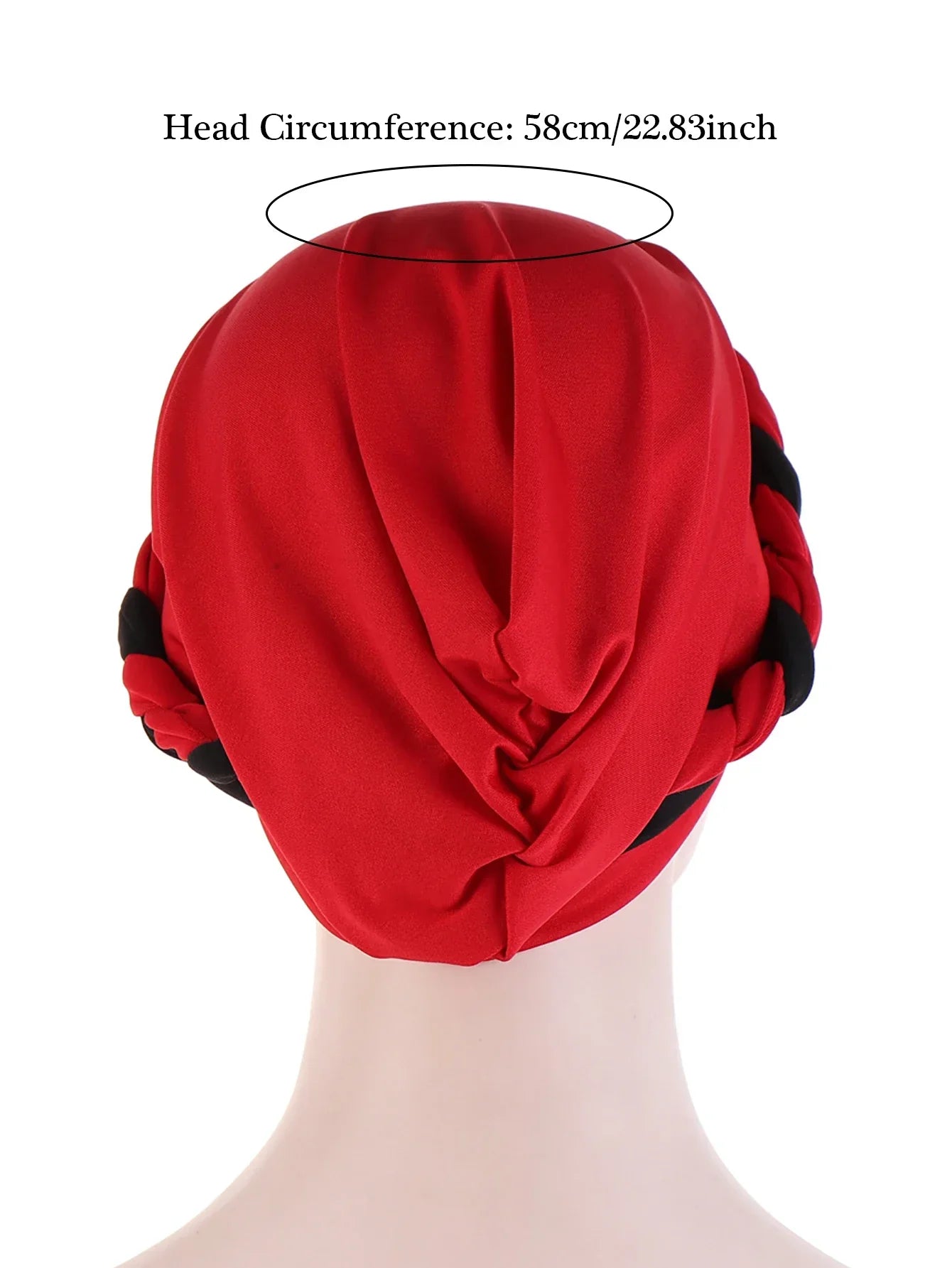 Colorblock Twisted Hijab Turban Hat for Women African Head Scarf Beanie Cancer Chemo Headwear Cap Head Wraps Women