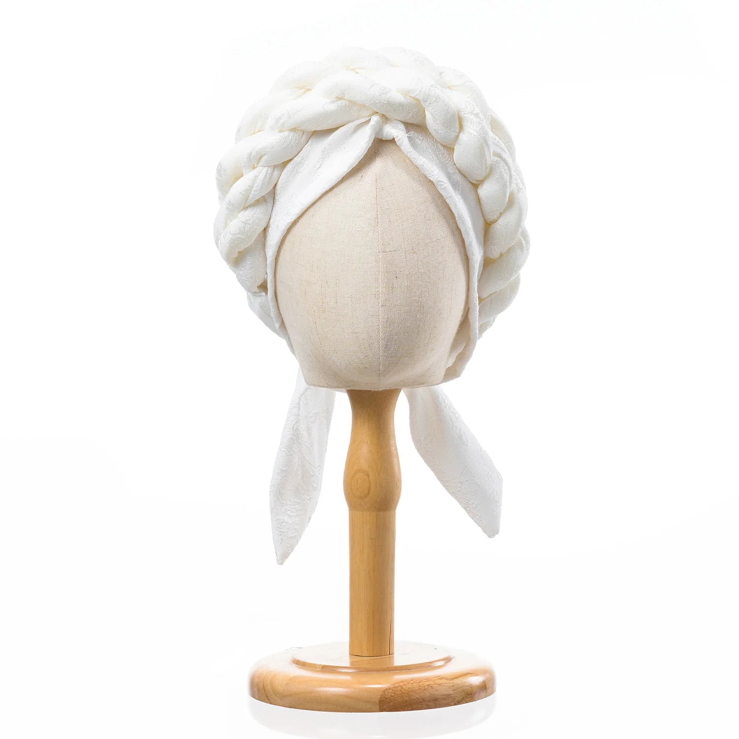 Double Braid Turban Cap Women Cancer Chemo Caps Beanie Head Wrap African Braid Halo Bonnet Hair Loss Cover Mujer