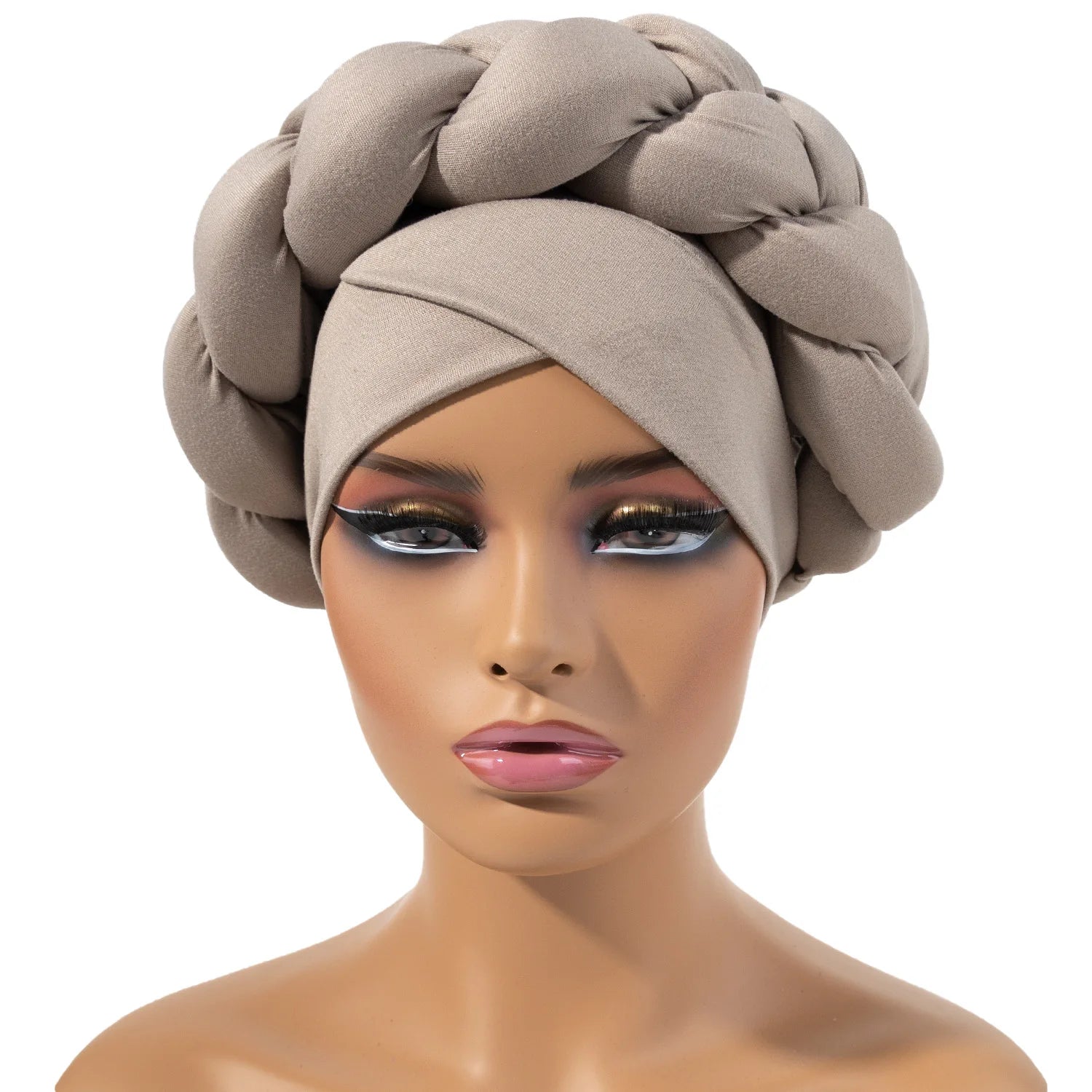 Exaggerated Big Braid Head Band Europe Bohemian Style Flax Turban Cap For Women Nigeria Wedding Party Headpiece Female Headbands