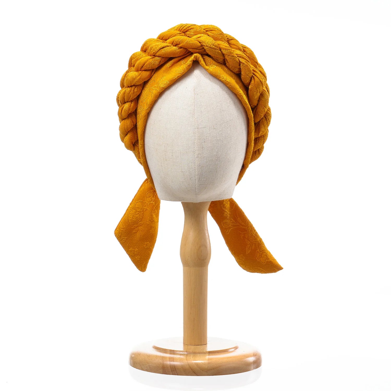 Double Braid Turban Cap Women Cancer Chemo Caps Beanie Head Wrap African Braid Halo Bonnet Hair Loss Cover Mujer