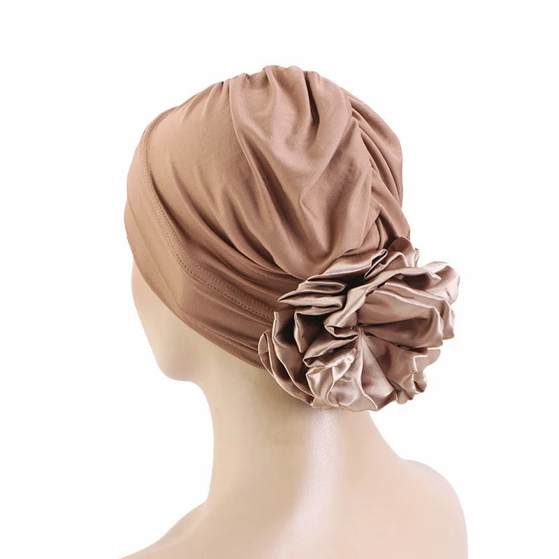 New Women Elastic Turban Inner Hat Islamic Flower Cross Beanie Head Wrap Hijab Caps Chemo Bandana Bonnet Muslim Scarf Headcover