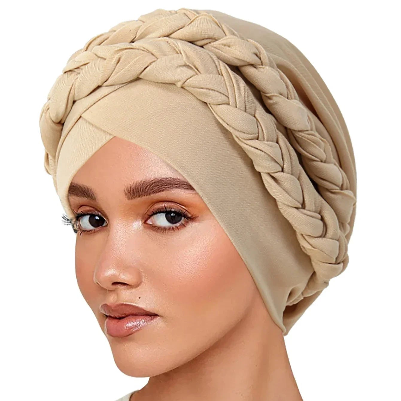 Turbante Trançado de Poliéster - 13 Modelos