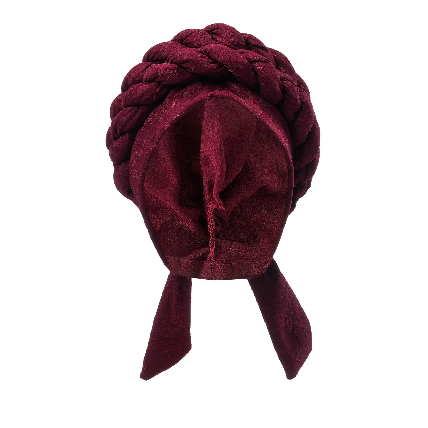 Double Braid Turban Cap Women Cancer Chemo Caps Beanie Head Wrap African Braid Halo Bonnet Hair Loss Cover Mujer