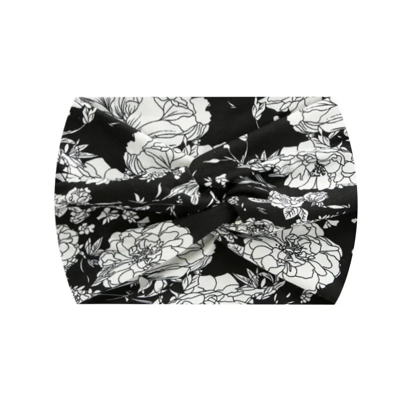 Widening 18CM stretch printed sports sweatband headband headscarf hairband hair tie hair accessories