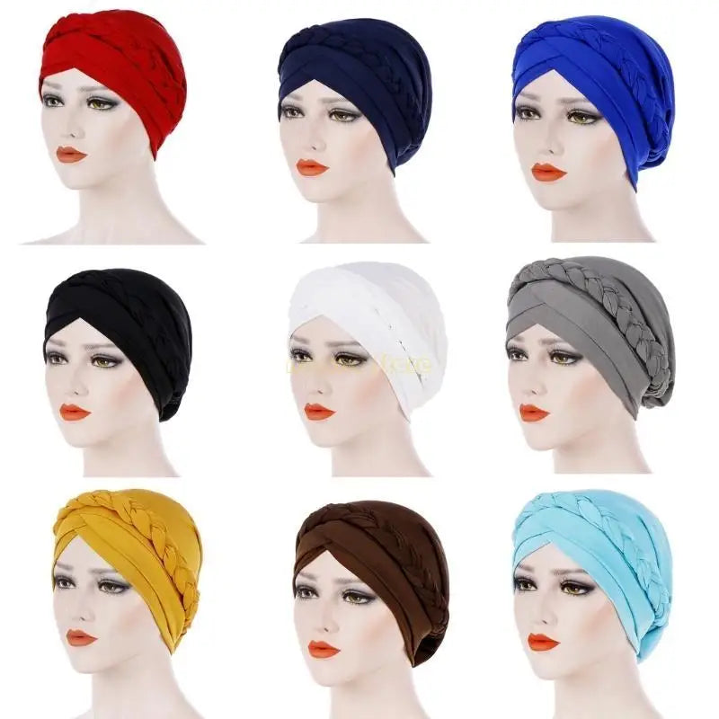 31BF Women Turban Pre-tied Headwrap Stretch Jerse Turban Women African Headwrap