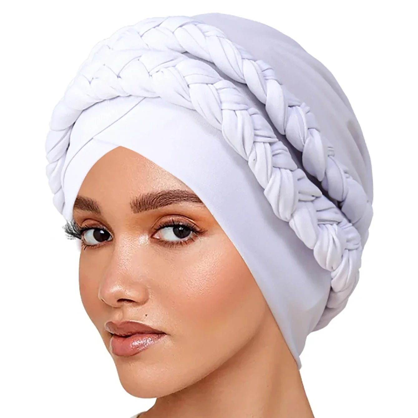 Turbante Trançado de Poliéster - 13 Modelos