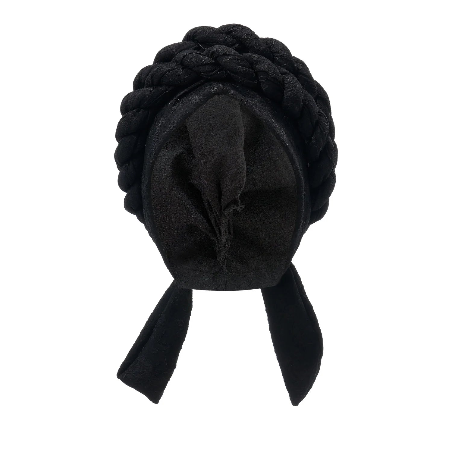 Double Braid Turban Cap Women Cancer Chemo Caps Beanie Head Wrap African Braid Halo Bonnet Hair Loss Cover Mujer