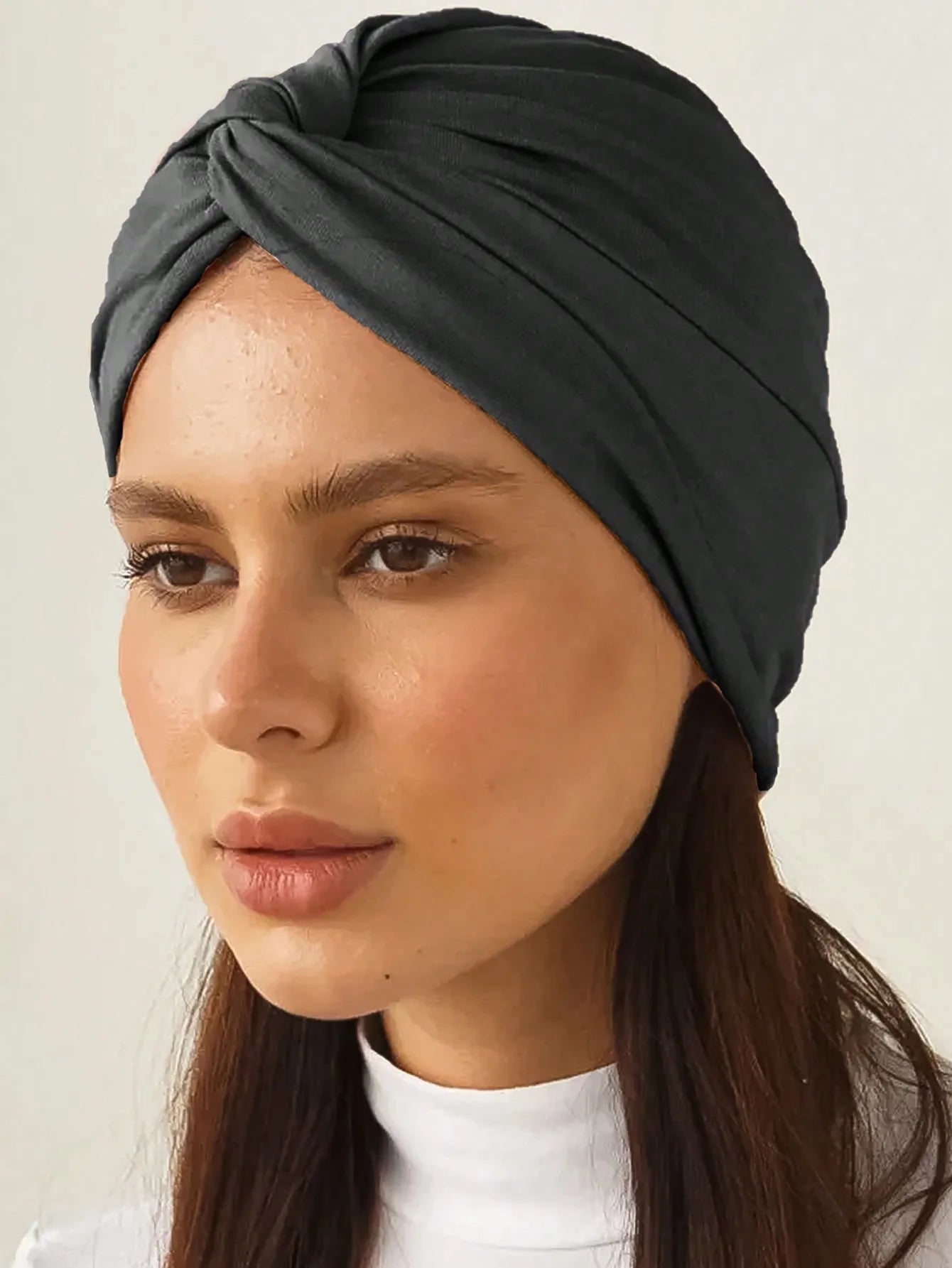 Soft Elastic Women Muslim Hijab Caps Wrap Head Solid Color Indian Turban Bonnet Fashion Headdress Islamic Clothing Accessories