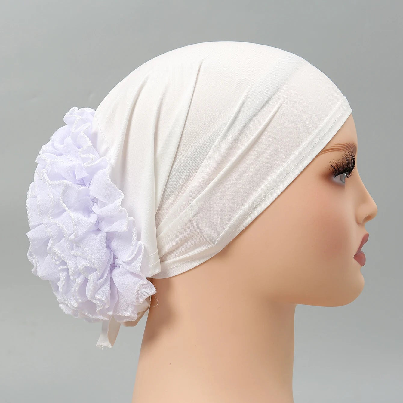Turbante de Renda e Chiffon
