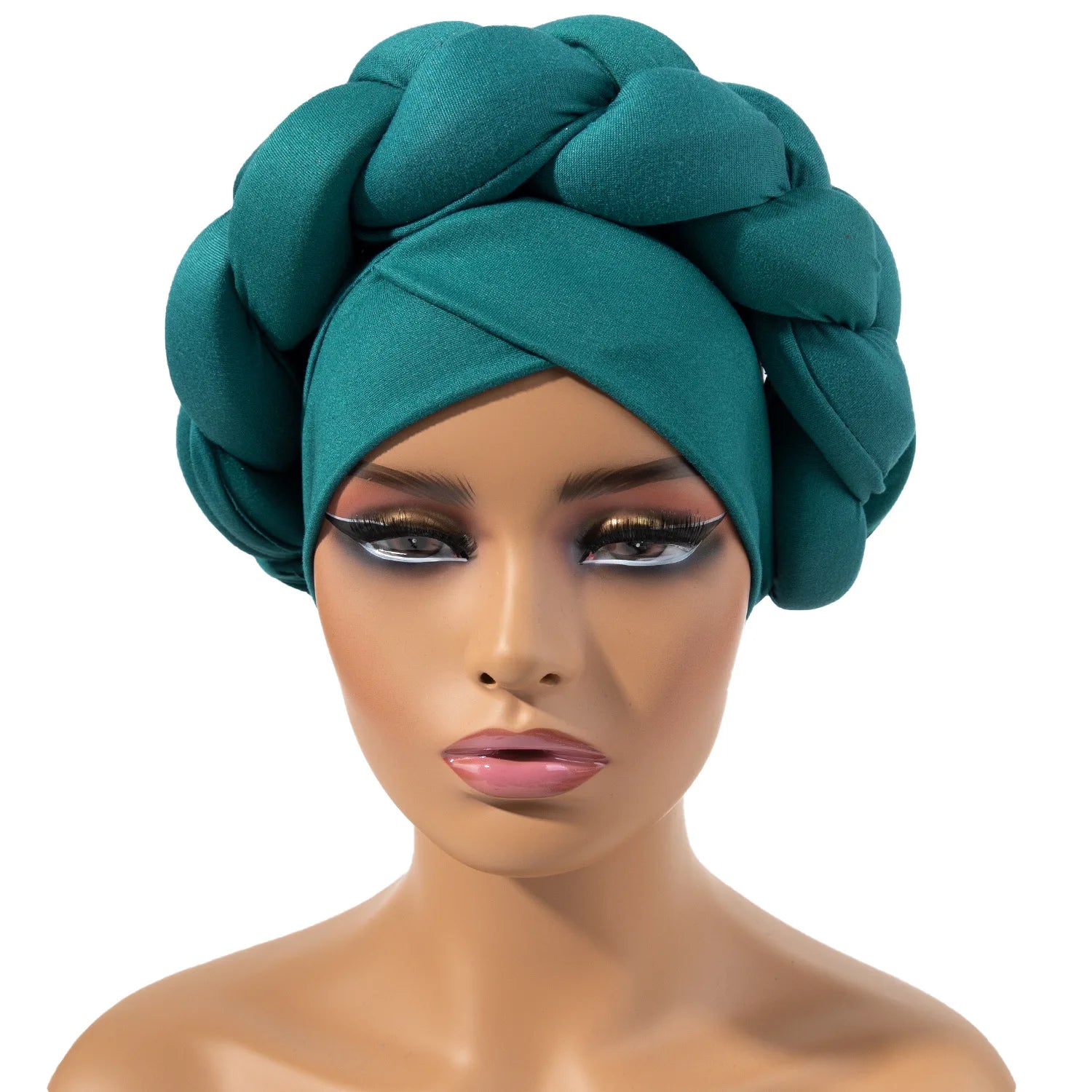 Exaggerated Big Braid Head Band Europe Bohemian Style Flax Turban Cap For Women Nigeria Wedding Party Headpiece Female Headbands