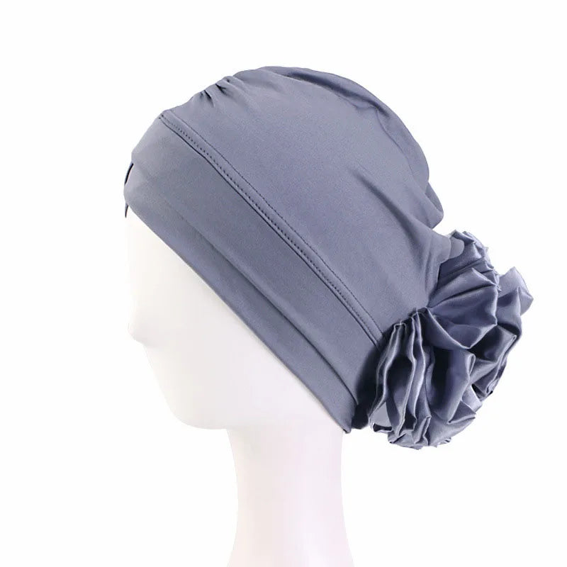 New Women Elastic Turban Inner Hat Islamic Flower Cross Beanie Head Wrap Hijab Caps Chemo Bandana Bonnet Muslim Scarf Headcover
